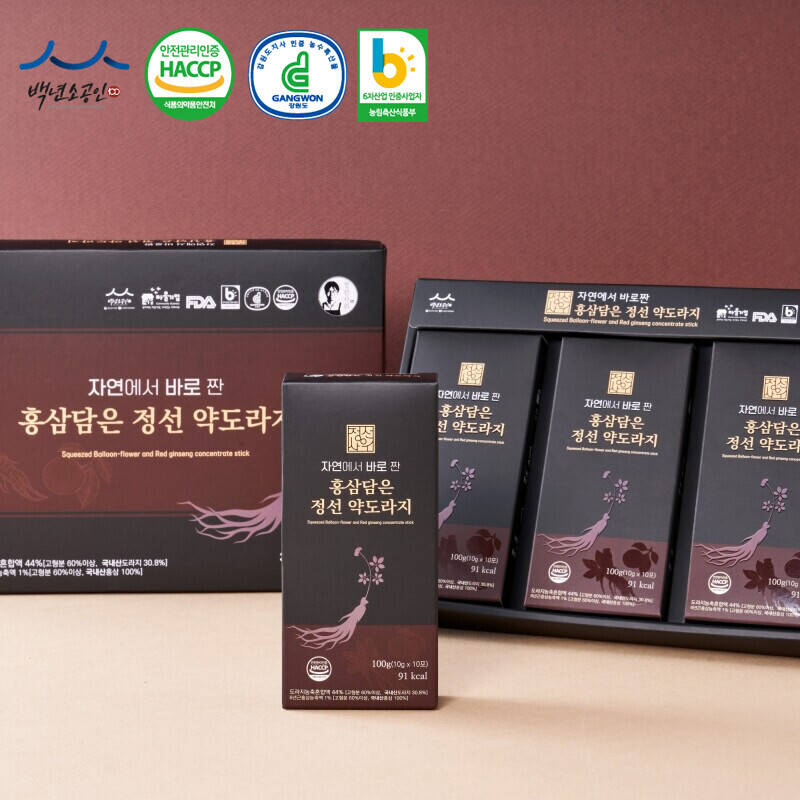 정선아라리한과농원,정선사위 홍삼담은 정선약도라지 30개입 (300g)