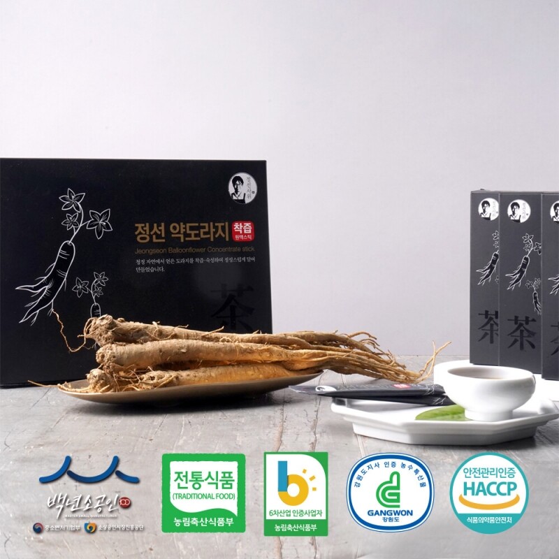 정선아라리한과농원,정선사위 도라지스틱300g 약도라지청 착즙원액 발효 30개입